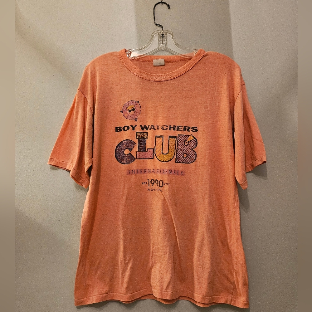 Vintage 1990's Boy Watchers Club Graphic T-shirt | Size Medium